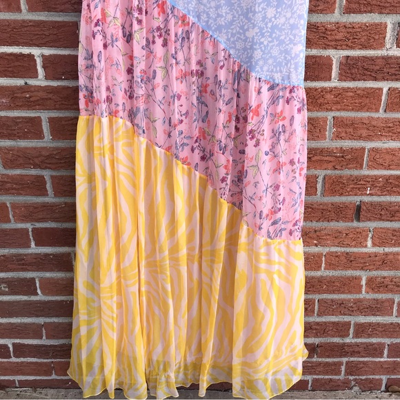 Anthropologie Eywasouls Natalia Paneled Printed Voile Maxi Dress Size Small - Picture 10 of 15